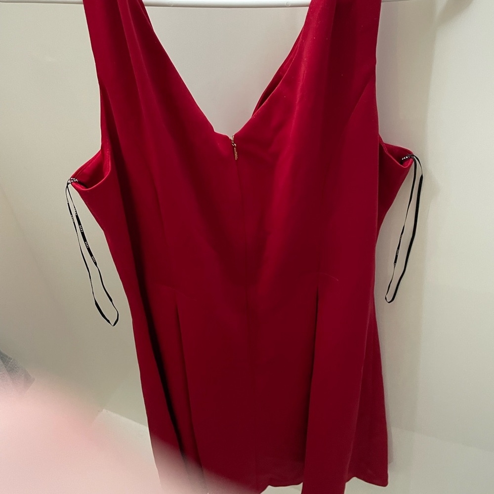 DKNY Vibrant Red Pleated Dress NWT